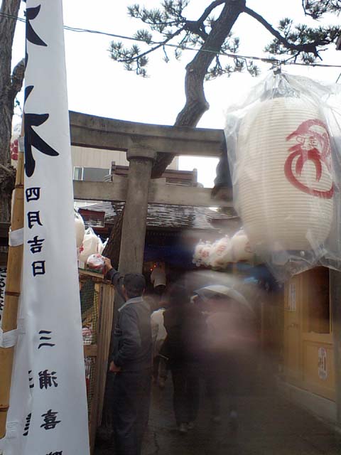 レンズに雨が付いた